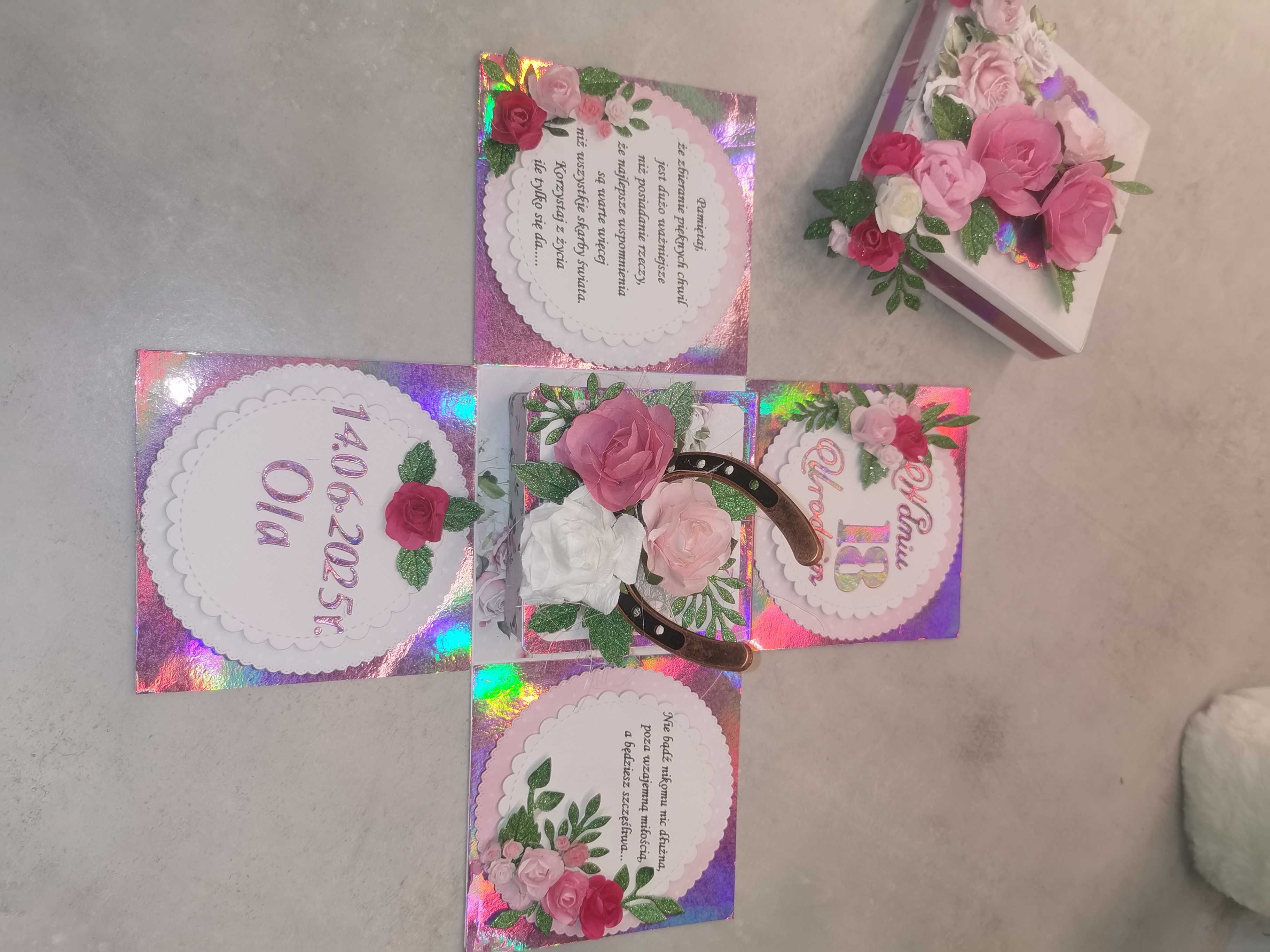 18 urodziny-Box Kartka na  ślub, roczek, pierwsze urodziny  itp.6