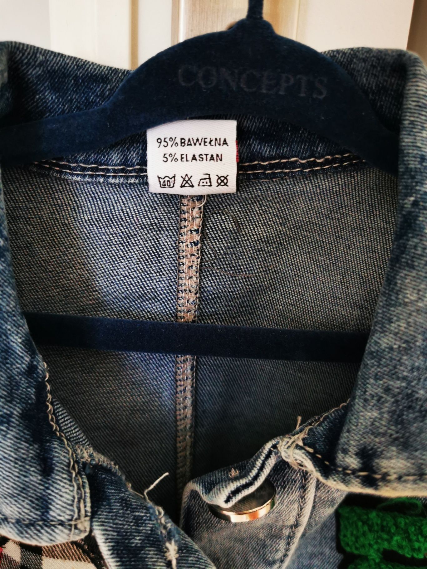 Kurtka marynarka Qba kids 128 jeans bawełna