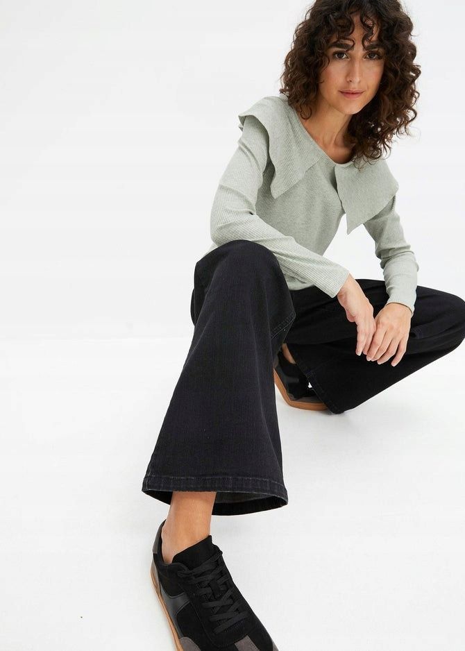 B.P.C jeansy szerokie czarne damskie r.38