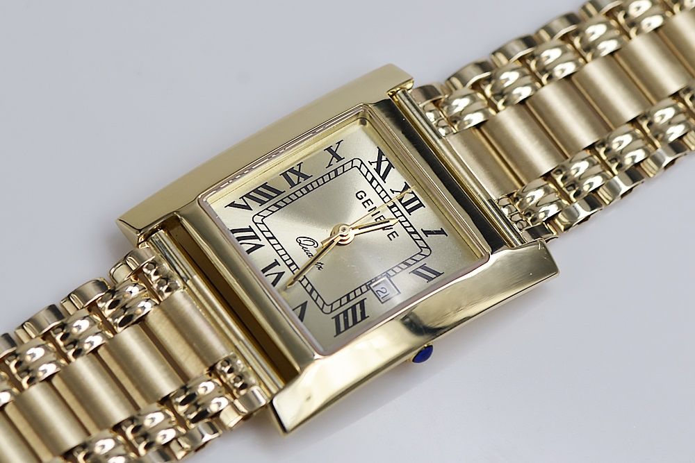 Złoty zegarek 14k 585 męski włoski Geneve mw009y&mbw006y W