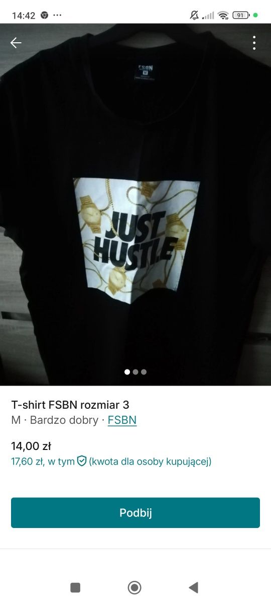 T-shirt młodzieżowy FSBN rozmiar M
