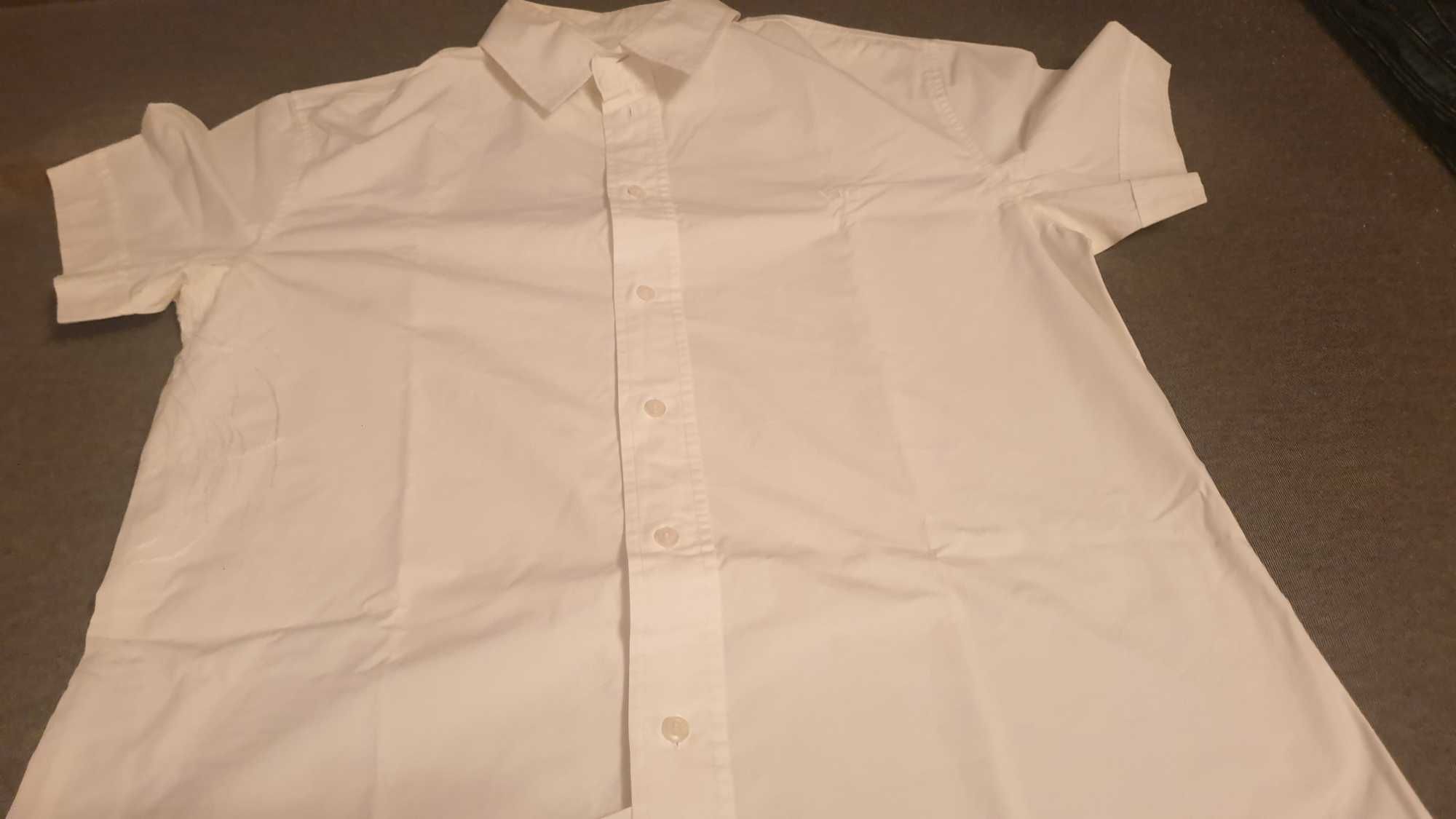 Koszula Versace Jeans Couture, M/L, biała, krótki rękaw, stan bdb-