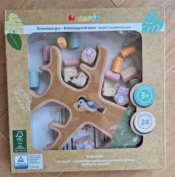 Drewniana gra zabawka - Balansujące drzewo Elefun
