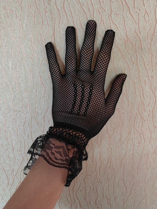 Gotyckie rękawiczki lolita siateczka koronka harajuku alternatywka