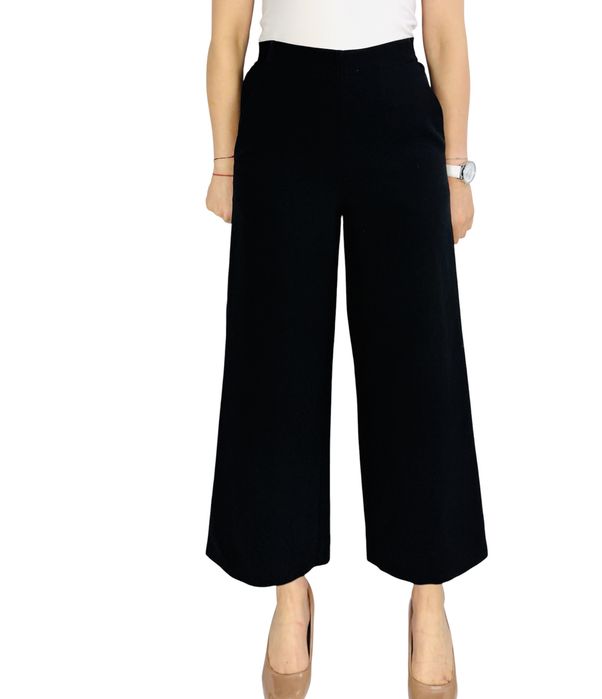 Czarne spodnie kuloty eleganckie XS 34