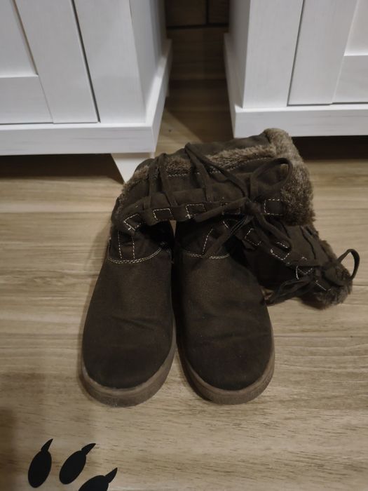 Śniegowce brązowe kozaki zimowe