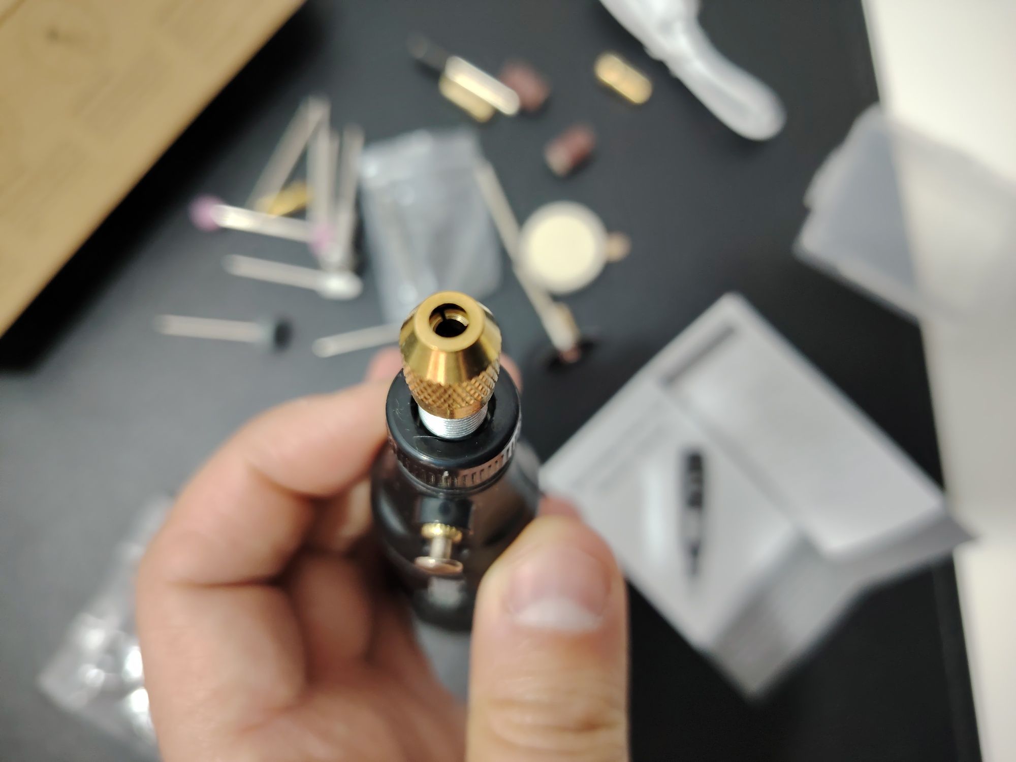 Mini Broca rotativa e acessórios