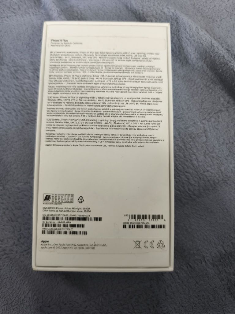 iPhone 14plus 256 gb