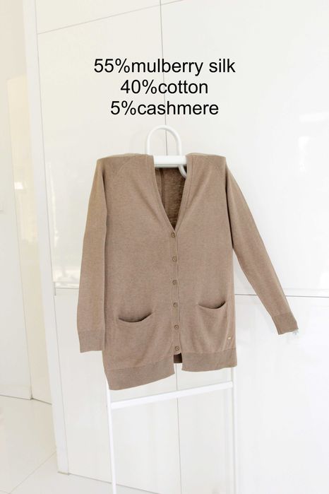Massimo Dutti jedwab mulberry bez wad S/M