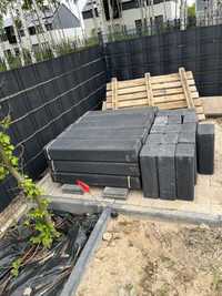 Obrzeże ogrodowe beton Centrobruk 80 cm x 80 cm szary