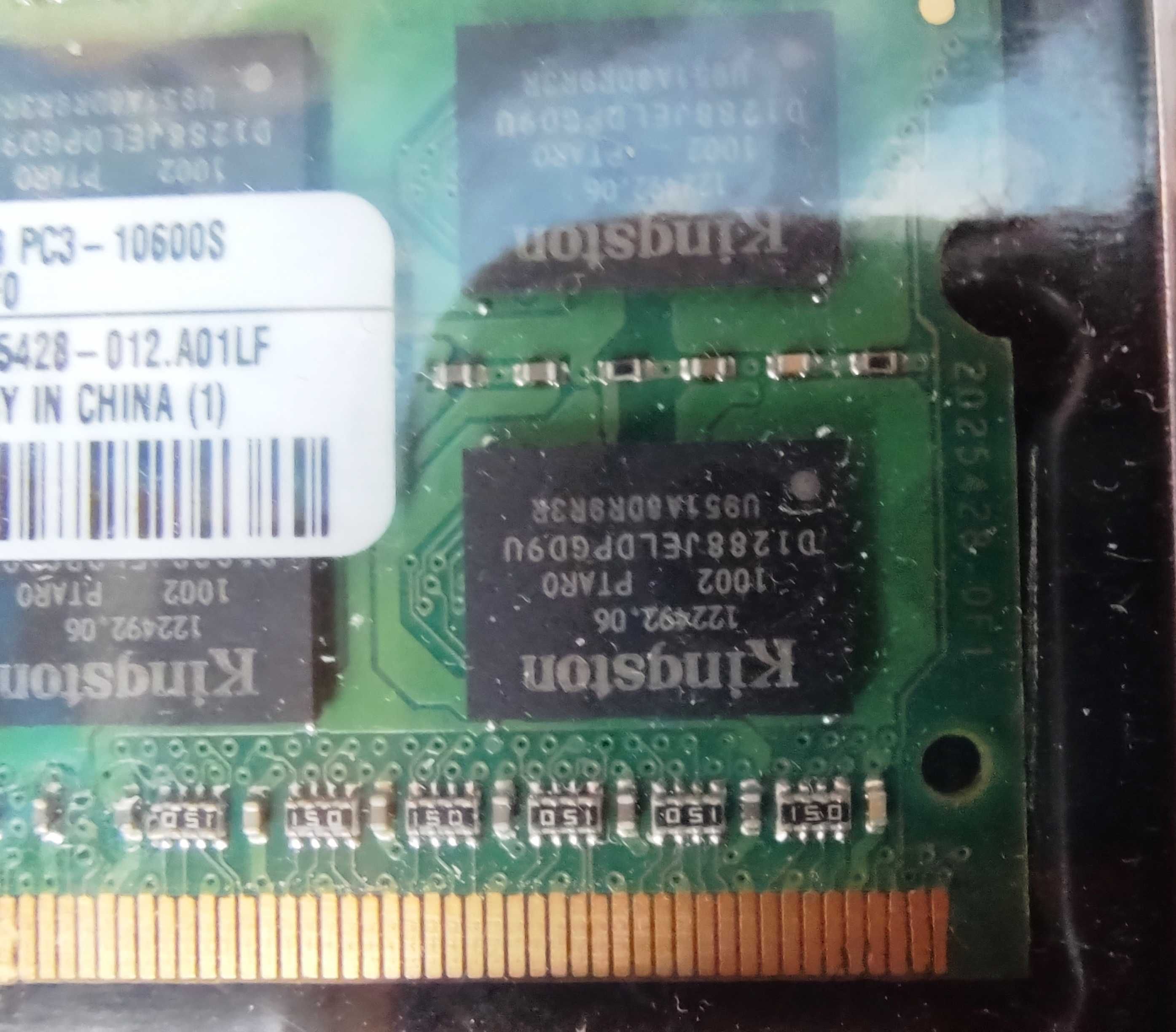 4GB (2*2GB) SODIMM  DDR3 1333MHz Kingston оперативна пам'ять ноутбука