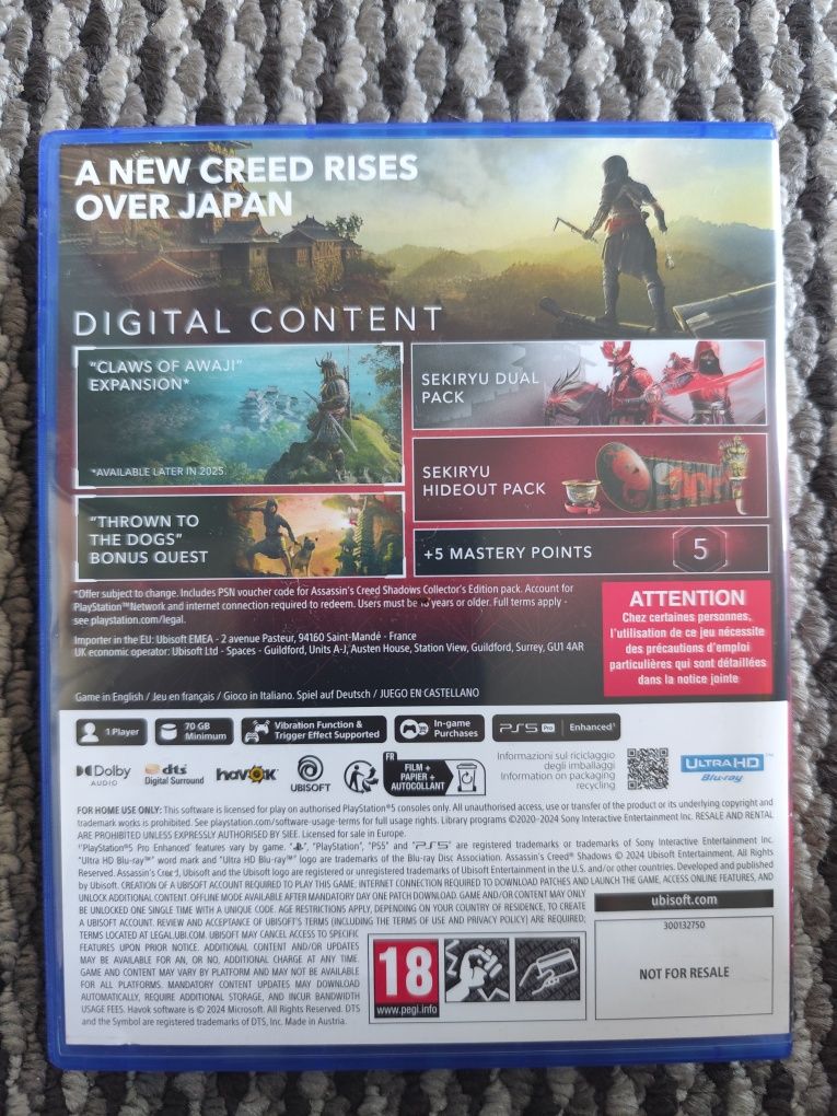 Assassin's Creed shadows ps5