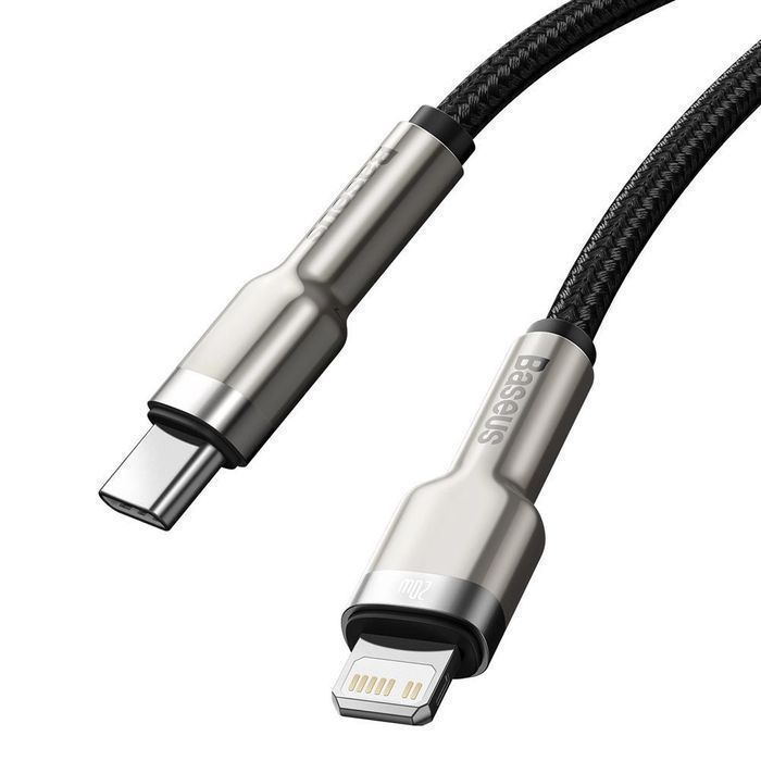 Baseus Cafule Metal Data kabel USB Typ C - Lightning 20W PD 1m czarny