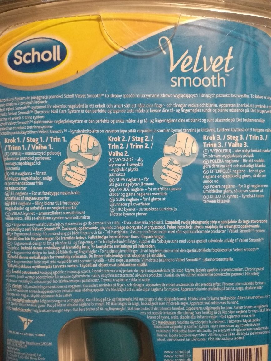 Scholl Velvet smooth elektroniczny system do pielęgnacji paznokci