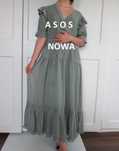 Asos Design długa wizytowa koktajlowa  sukienka z koronką 14 42 XL