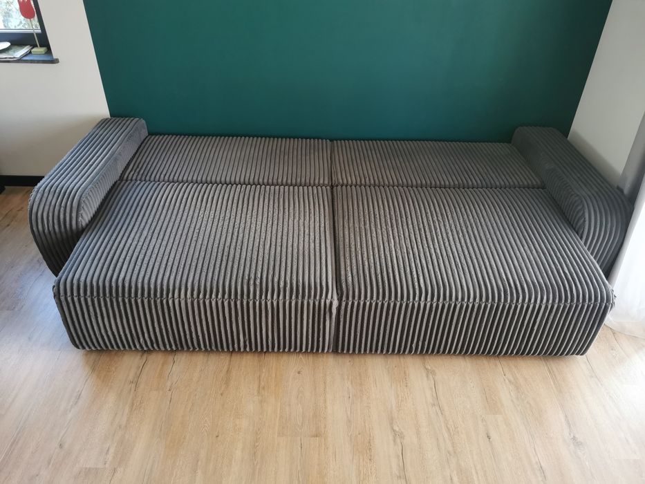 SOFA 4 os 300 cm z funk.spania antracyt z Agata Meble