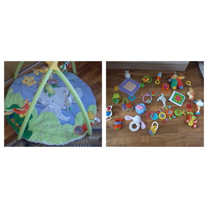 Mata edukacyjna+grzechotki 20szt dla niemowląt