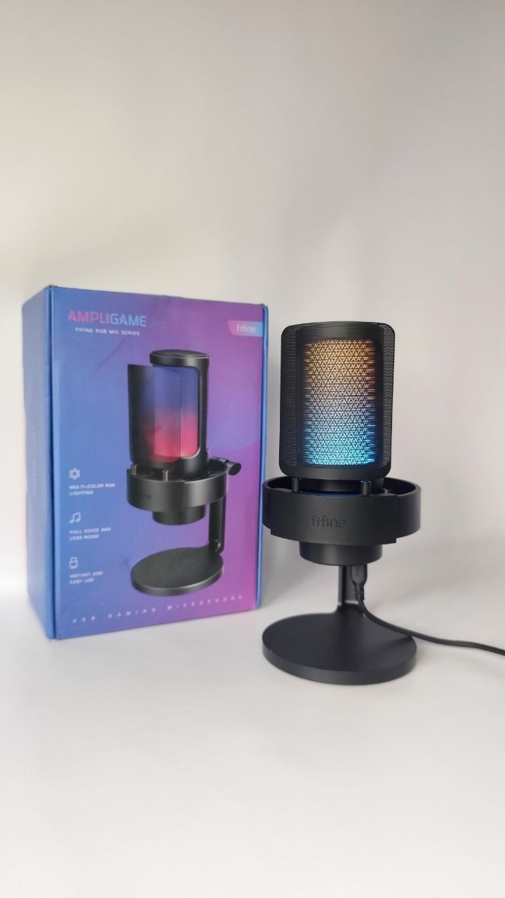 Ігровий мікрофон Fifine A8 A6 Ampligame RGB для стрімів навчання робот
