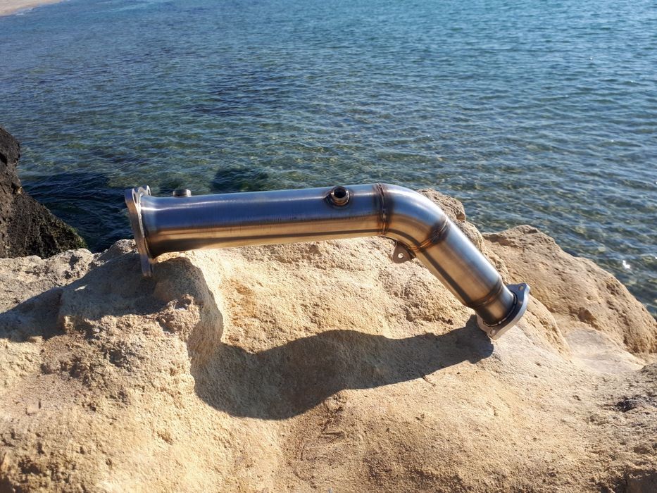 Downpipe Audi A4 B8 A5 Q5 2.0TFSI Quattro   Даунпайп Ауди А4 б8 2.0 tf