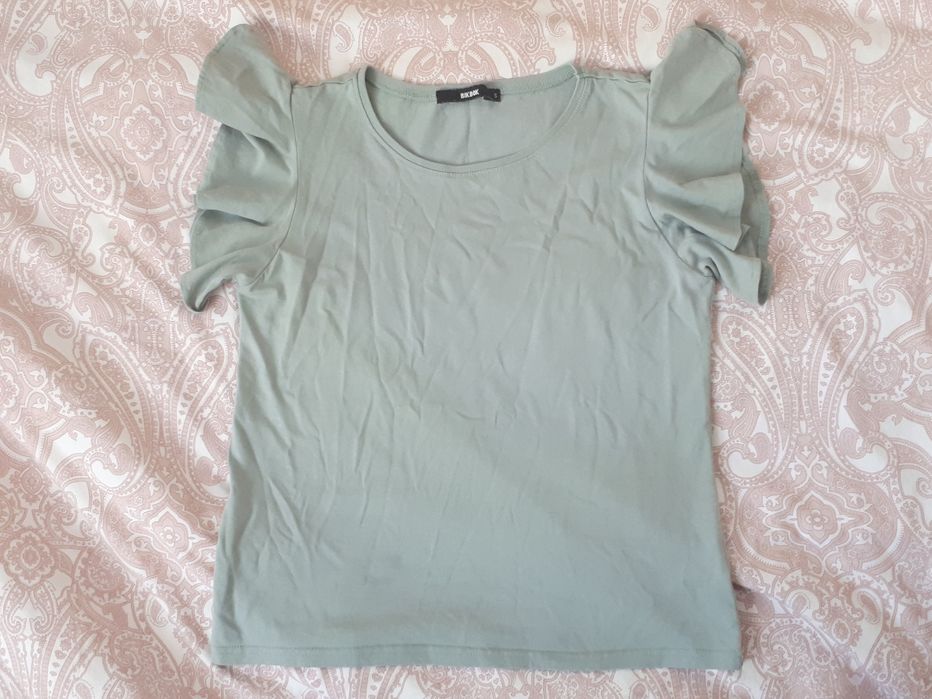 Bawełniana bluzka koszulka falbany S/M