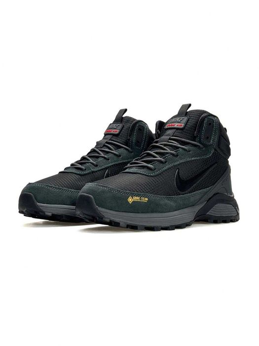 Кросівки зимові Nike Rivah Gore-Tex Fur Black/Dark Green premium