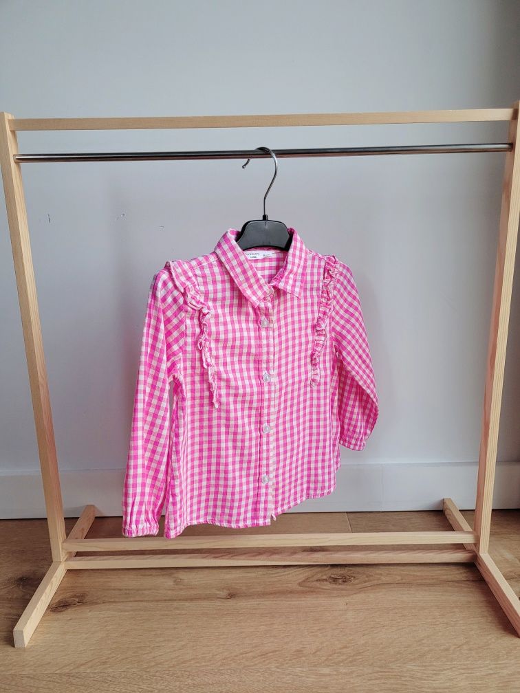 [1] Szary sweterek firmy Lupilu w rozm.  86/92 i różowa  koszula firmy
