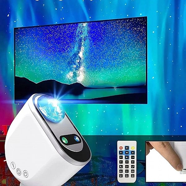 PROJEKTOR GWIAZD Dla Dzieci Lampka Nocna Rzutnik Led Laserowy Głośnik