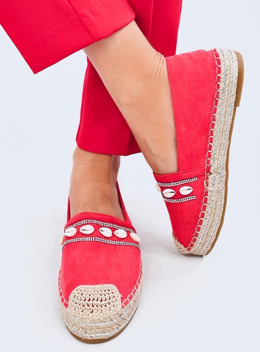 Espadryle Z Muszelkami Ocean Orange