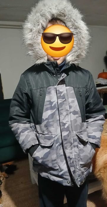 Zimowa kurtka chłopięca, parka, Primark, (wiek 6-7lat, wzrost 122cm)