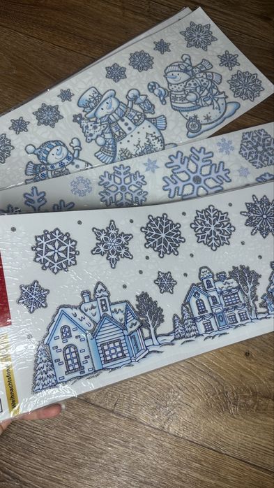 Новорічні наліпки декор Новий Рік Вікна прикраси дизайн