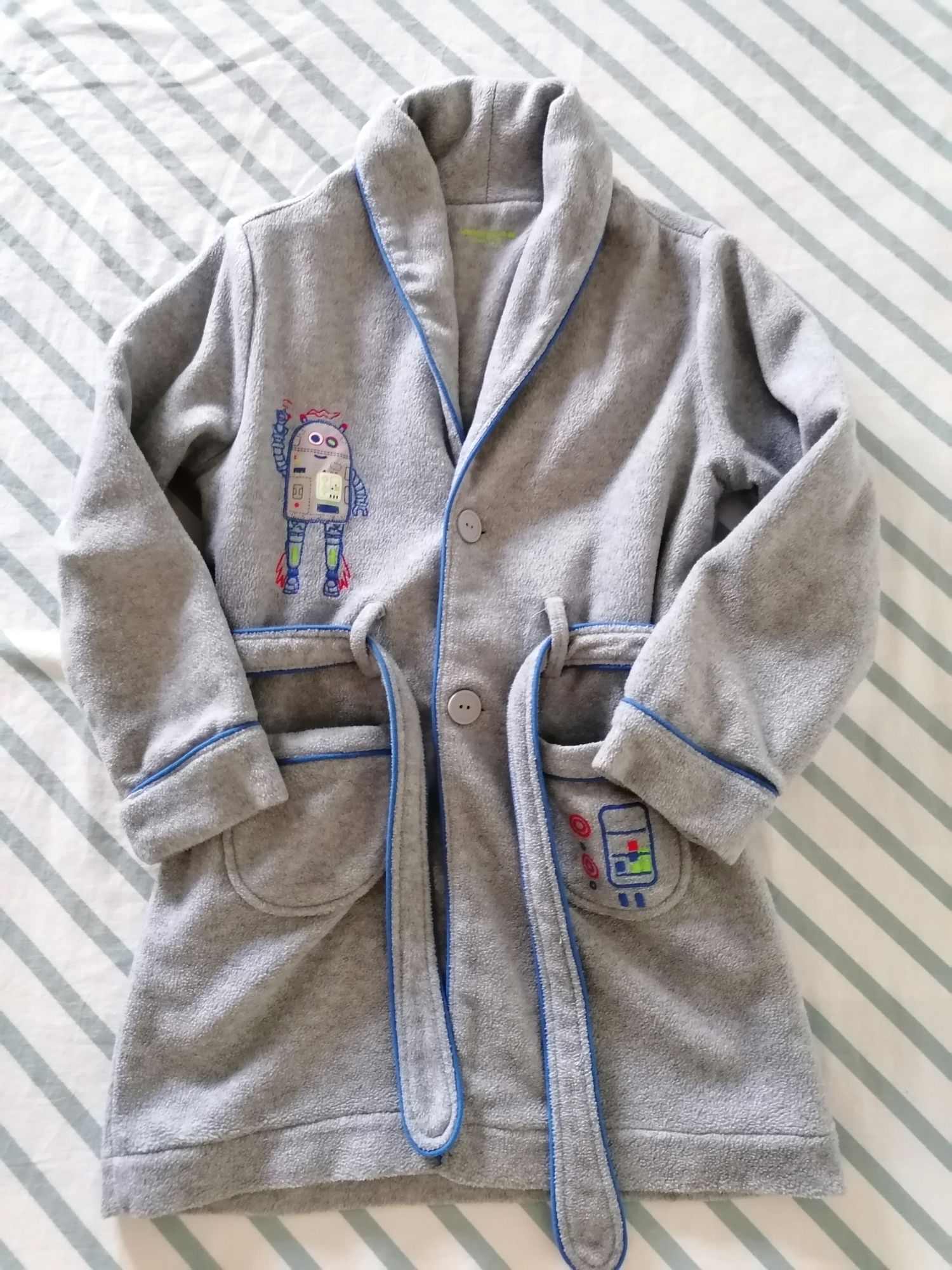 Robe polar cinzento, menino, 6/7 anos