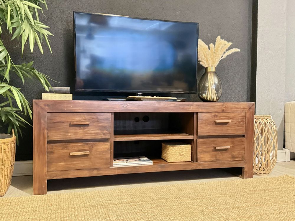 aparador, consola, movel tv, armario, acacia, arboretto, rustico
