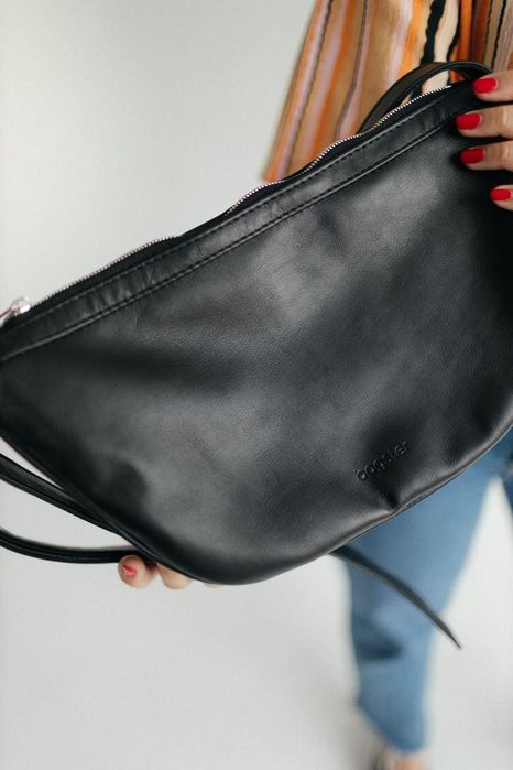 Велика шкіряна сумка, чорна сумка, кожаная сумка