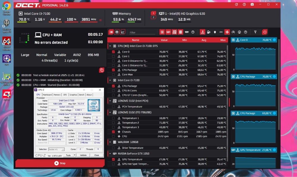 ПК GTX1050+ i3-7100+ B250+ 8/16gb DDR4 Wi-Fi игровой компьютер