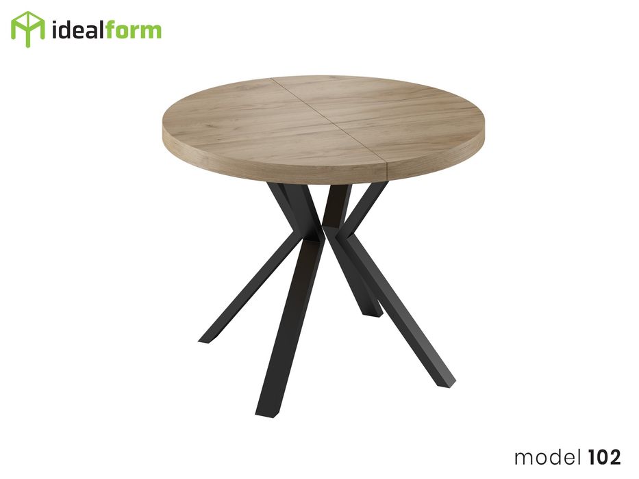 Stół okrągły, metalowe nogi