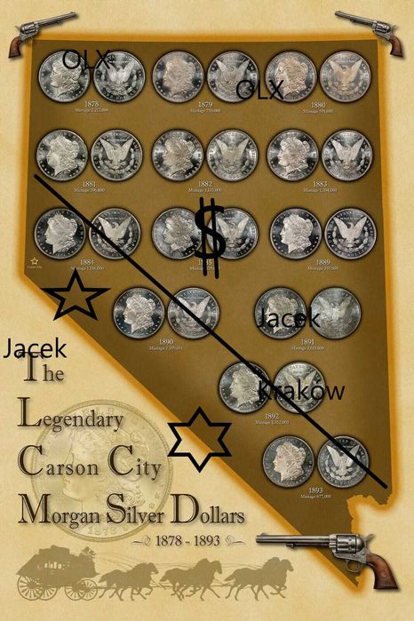 1 dolar srebro USA 1883cc , one dollar , Rarytas , Morgan Carson City