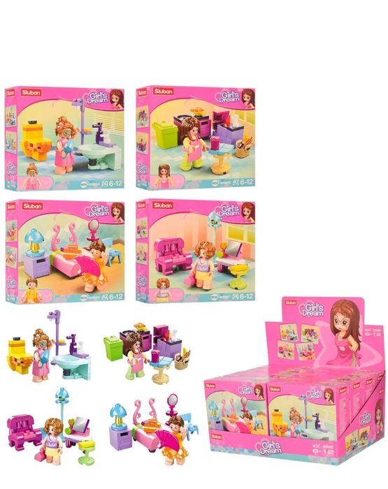 Конструктор Sluban,детская раковина с водой,бассейн,автобус