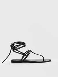 Оригинал Massimo Dutti кожаные сандали босоножки на завязках