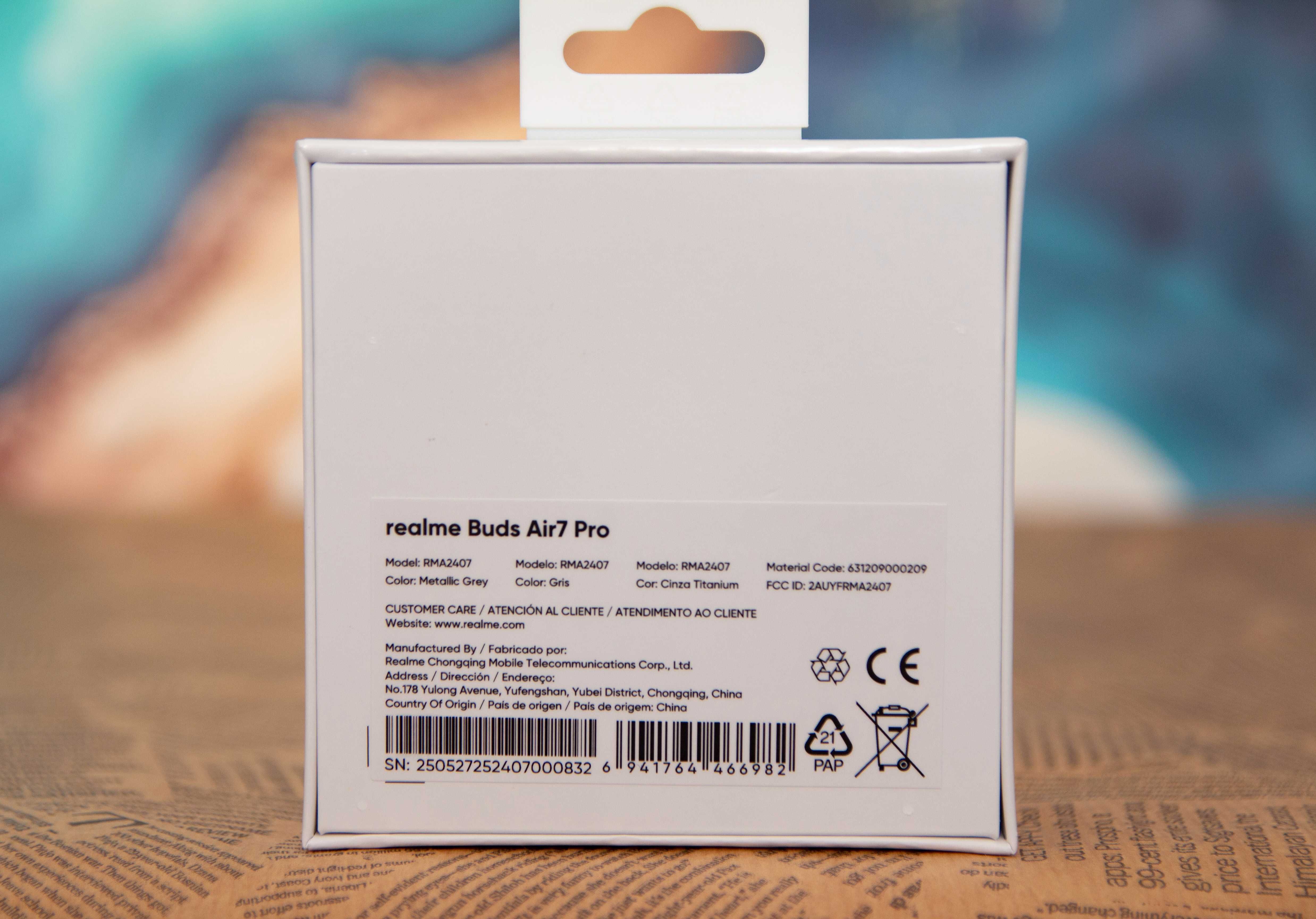 + ЧОХОЛ! Realme Buds Air 7 Pro(White)|TWS Наушники беспроводные