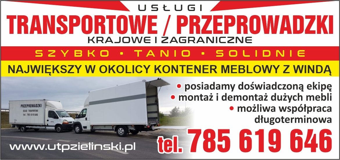 Przeprowadzki Winda Transport Utylizacja,PomocDrogowa