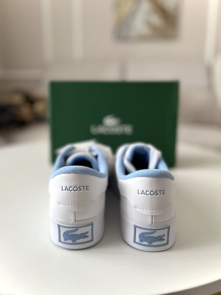 Białe buty sneakersy skórzane Lacoste Ziane Platform 40,5