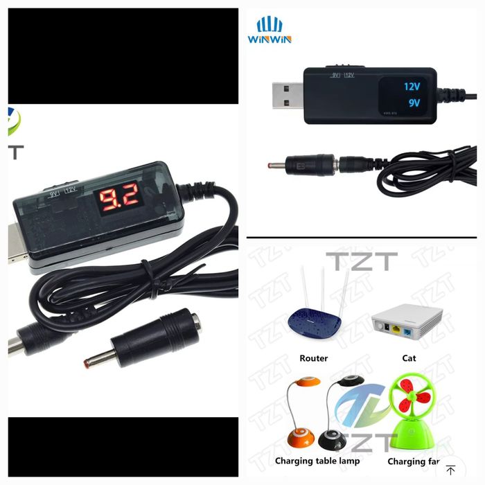 Кабель переходник USB для роутера от павербанка 9-12V