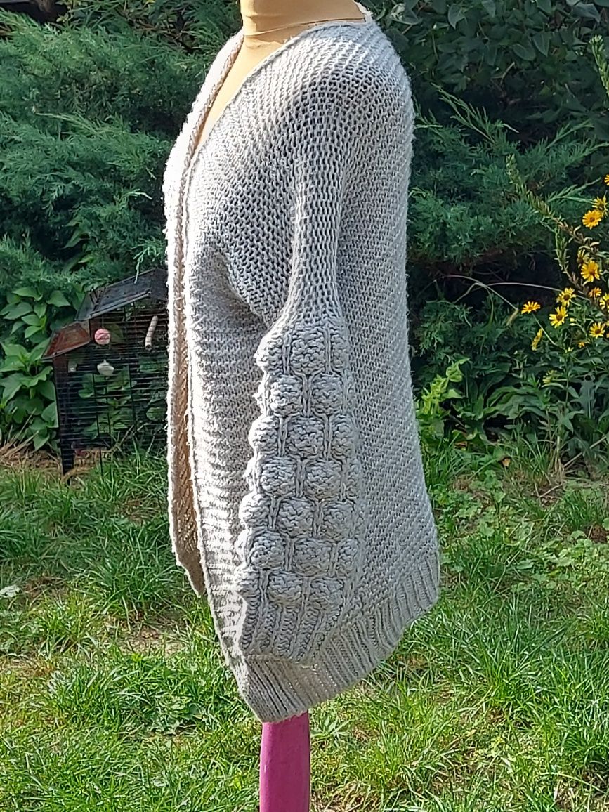 Kardigan damska zimowa rozmiar XL/2XL 10%wełna nietypowy