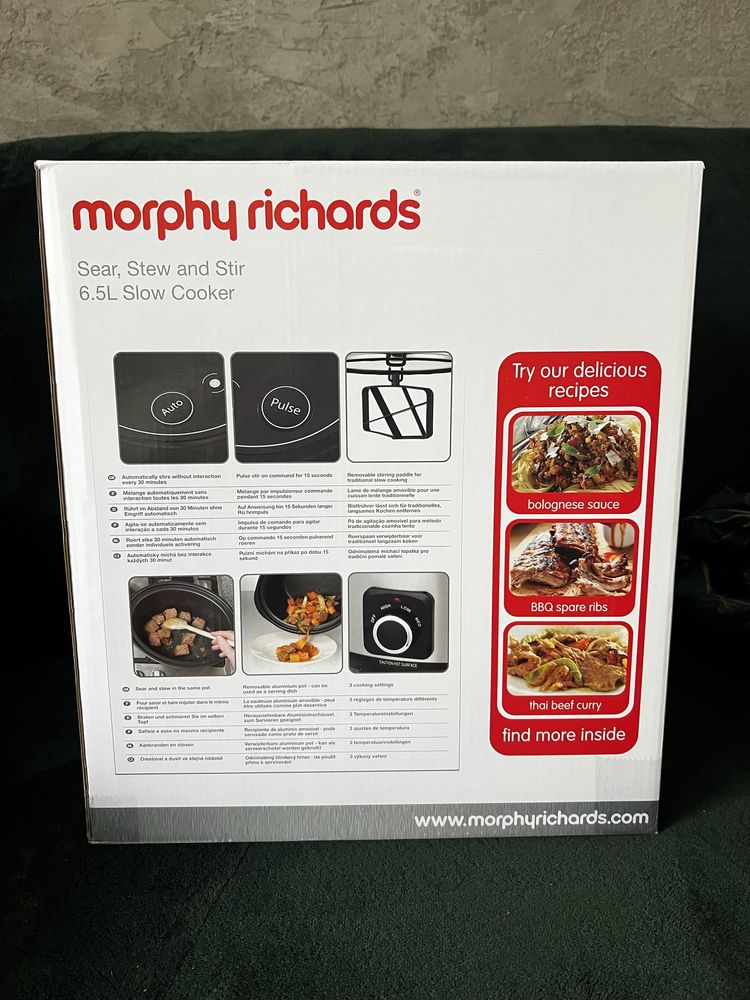Wolnowar parowar morphy richards stew & stir 6,5 l nowy