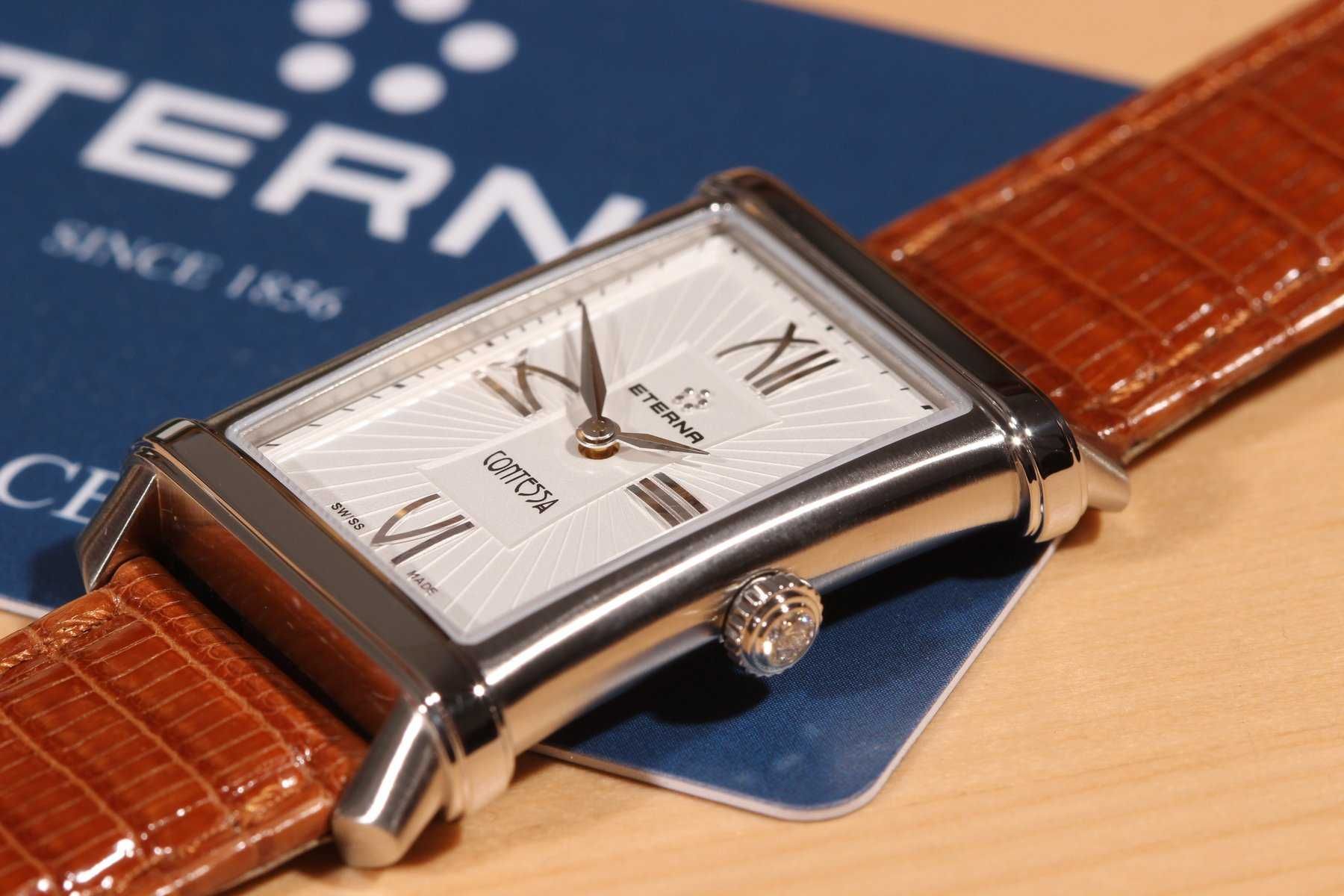 Zegarek damski Eterna Contessa z diamentem. Nowy gwarancja. Swiss made