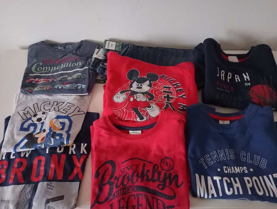 Lote de sweat , t shirt, calças de ganga 7/8 anos, Zippy