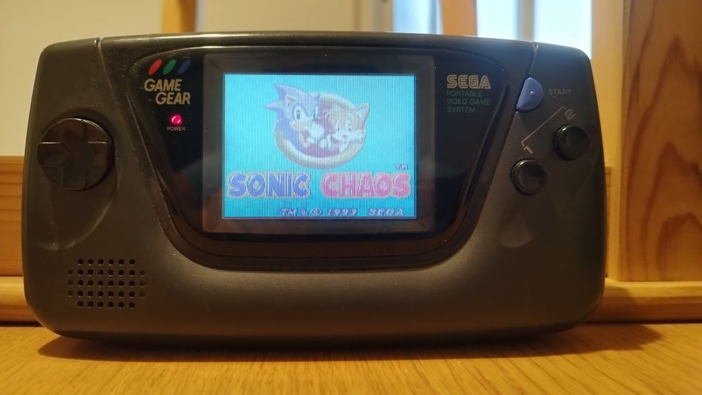 Sega game gear + Sonic chaos + vidro suplente