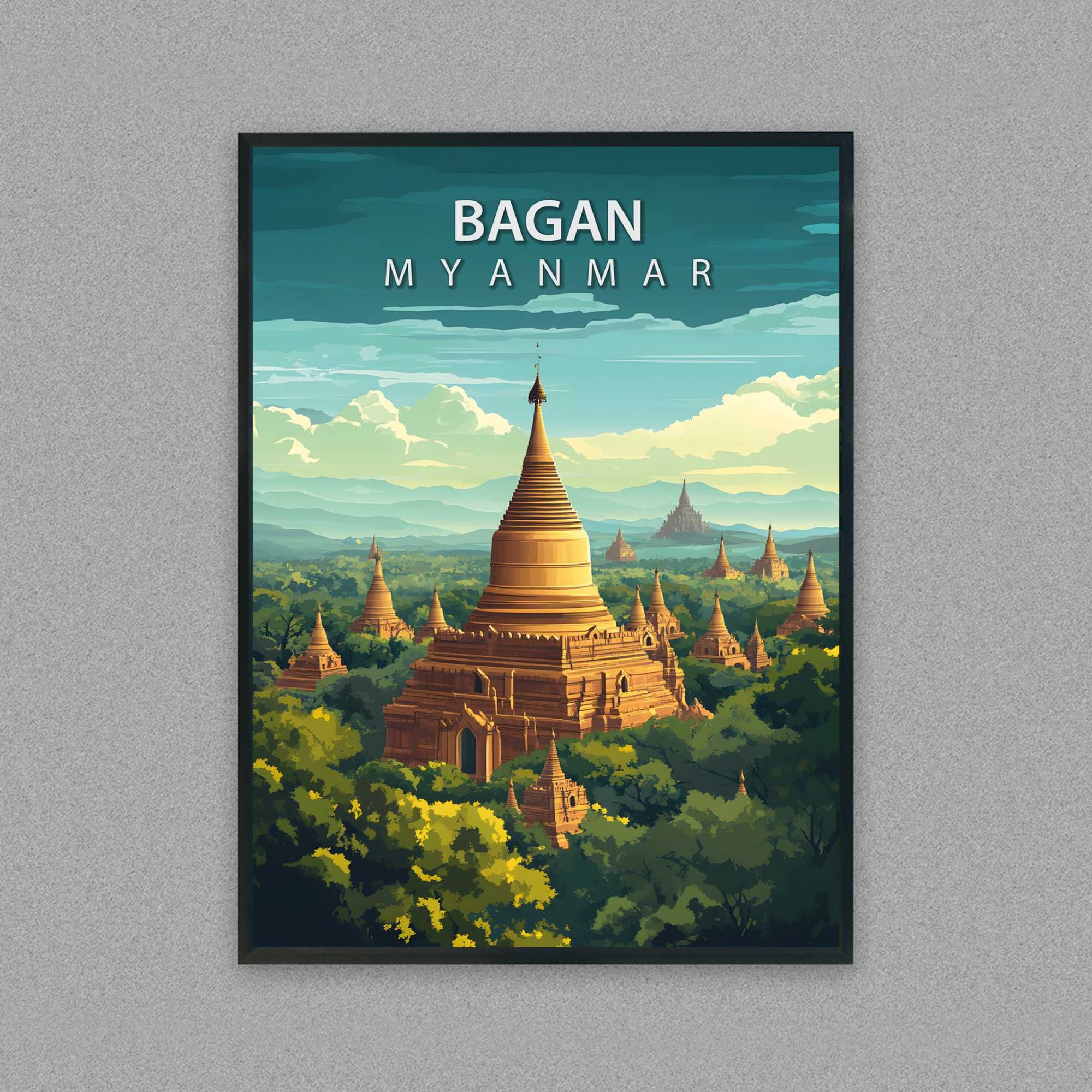 plakat krajobraz Bagan, obraz Bagan