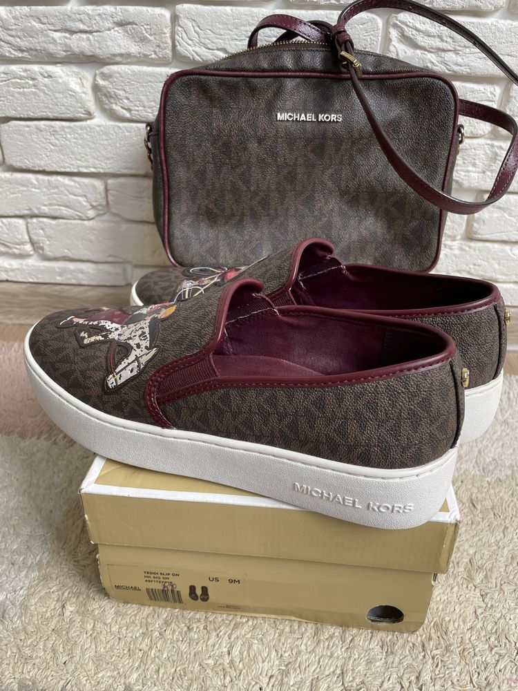 Слипоны мокасины сумка Michael kors