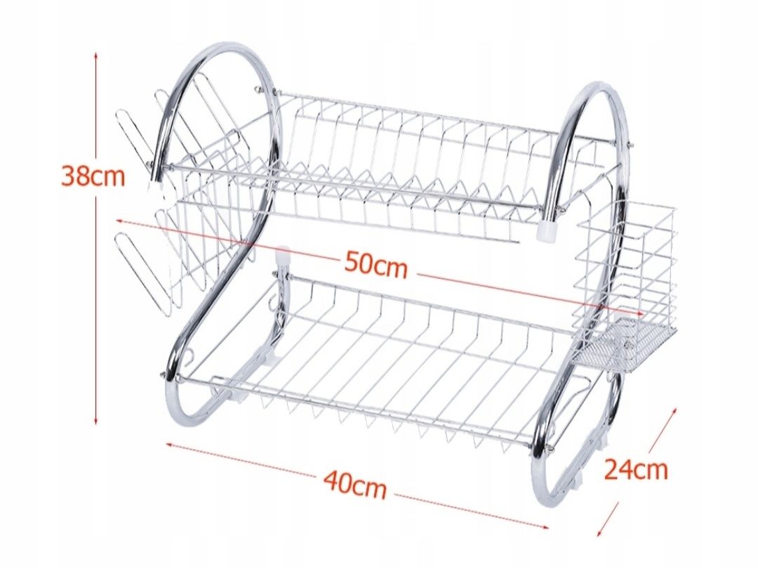 Suszarka do naczyń dwupoziomowa ociekacz